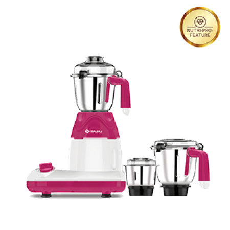 Bajaj Hexagrind 600 Watt Mixer Grinder with 3