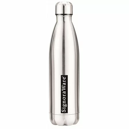 Signoraware Aace Stainless Steel Fridge Water Bottle - Cola, 1 Litre Signoraware Aace Stainless Steel Fridge Water Bottle - Cola, 1 Litre