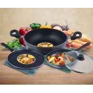 AEGIS Kadai Tawa Fry Pan 3 Pic Set