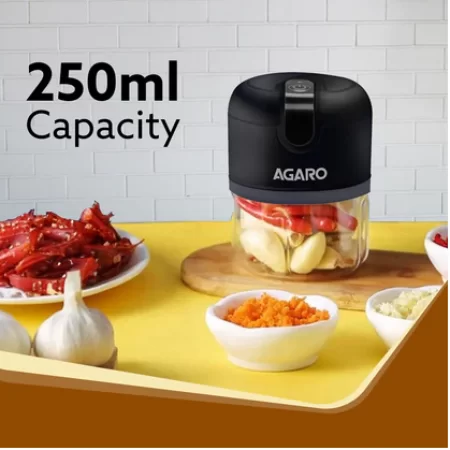 AGARO Elite Rechargeable Mini Electric Chopper 250ml AGARO Elite Rechargeable Mini Electric Chopper 250ml