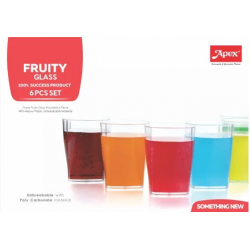 Apex Fruity Poly Carbonate Glass 6 Pcs Set Apex Fruity Poly Carbonate Glass 6 Pcs Set
