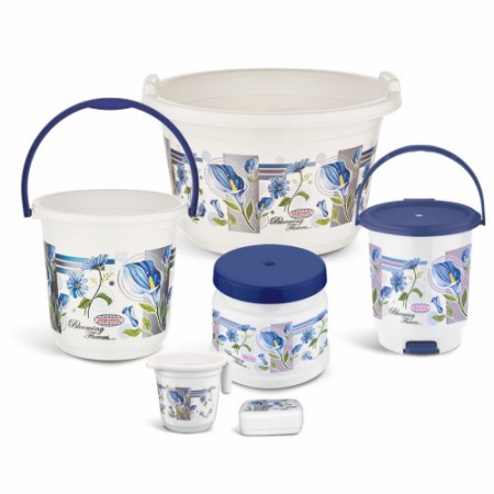 Asian Century Bathroom Set Blue