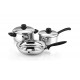 Butterfly Stainless Steel Cookware Set, 3-Piece, Silver