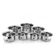 LLM Stainless Steel Tope  Set 26G 7 Piece Set Size 9 To 15
