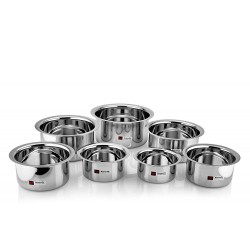 LLM Stainless Steel Tope  Set 26G 7 Piece Set Size 9 To 15 LLM Stainless Steel Tope  Set 26G 7 Piece Set Size 9 To 15