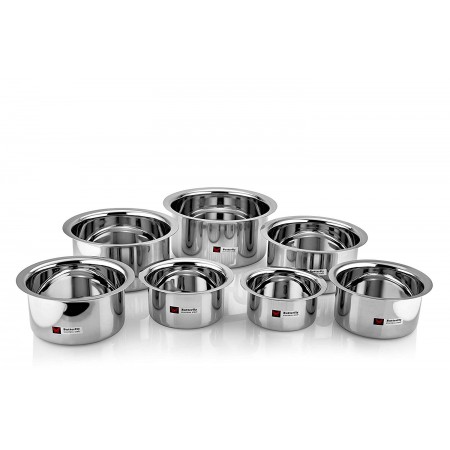 LLM Stainless Steel Tope  Set 26G 7 Piece Set Size 9 To 15