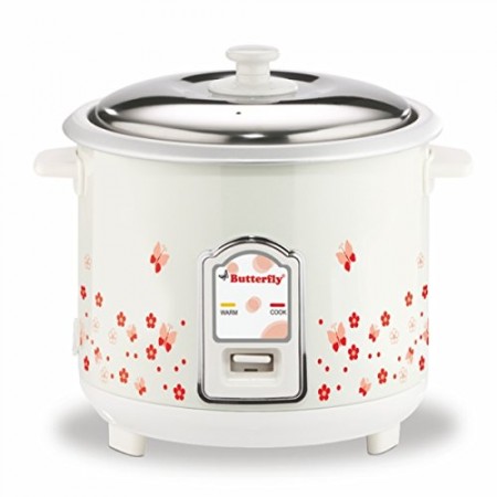 BUTTERFLY BLOSSOM ELECTRIC RICE COOKER 1.8L WHITE