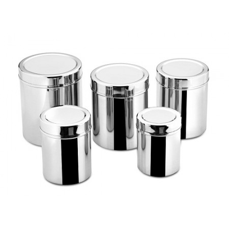 Butterfly Set Of 5 Stainless Steel Canisters Storage Jars