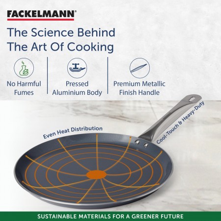 Fackelmann Ceramik Nonstick Flat Tawa Pan 28cm