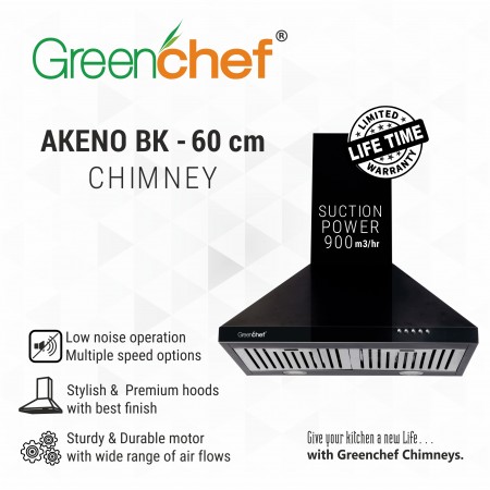 Greenchef Akeno 60cm Chimney BK