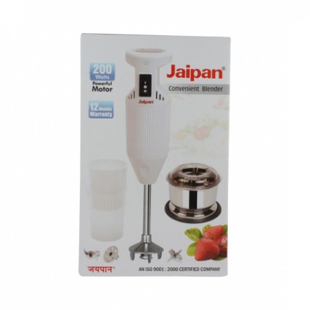Jaipan 200 Watts Convenient Hand Blender With Attachment
