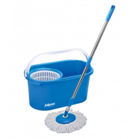 Jaipan Power Mop with Magic Bucket & FREE Refill (360 Degree Rotating - Blue)