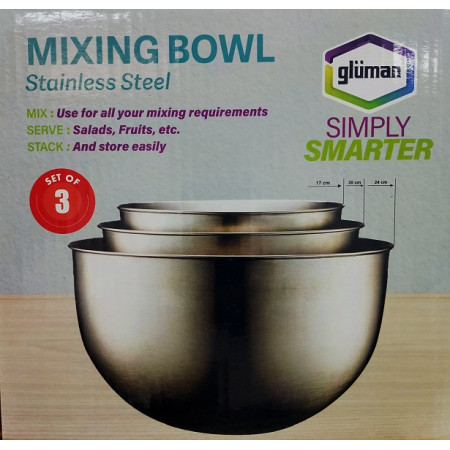Stainless Steel Mixing Bowels Set of 3