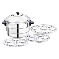 Stainless Steel Induction Compatible Idly Pot Medium Stainless Steel Induction Compatible Idly Pot Medium