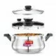 Prestige Clip-On Stainless Steel Pressure Cooker Handi- 5 Litre Prestige Clip-On Stainless Steel Pressure Cooker Handi- 5 Litre