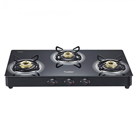 Prestige Royale Plus Schott Glass 3 Burner Gas Stove