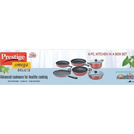Prestige Omega deluxe Kitchen In A Box 6 Pic Cookware Set