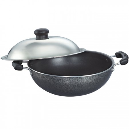 Prestige Omega Select Plus Round Base Kadai 170 mm with SS Lid