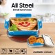 Signoraware All Steel Small Lunch Box Blue