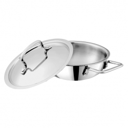 KRAFT By Vinod Futuretec Triply Stainless Steel Extra DEEP Kadai 24cm 3.3 Ltr KRAFT By Vinod Futuretec Triply Stainless Steel Extra DEEP Kadai 24cm 3.3 Ltr