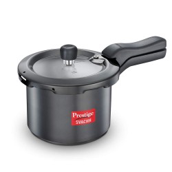 Prestige Svachh 3 Litre Pressure Cooker with Hard Anodized Body (Black) Prestige Svachh 3 Litre Pressure Cooker with Hard Anodized Body (Black)