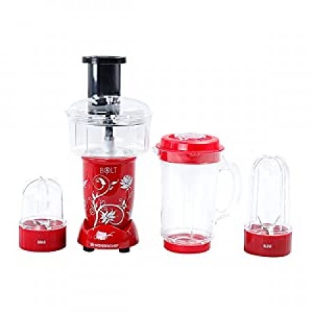 Wonderchef Nutri blend BOLT 600W Mixer Grinder Red 