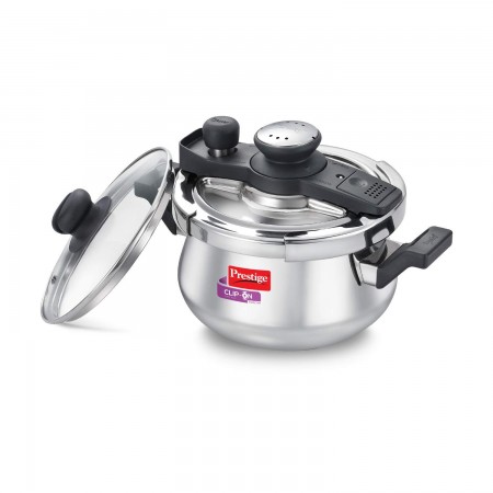 Prestige Svachh Clip-on Mini Stainless Steel 3 Litre Pressure Handi