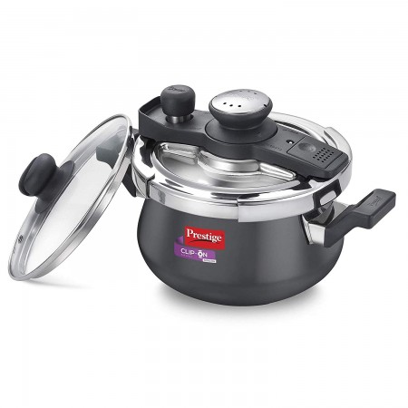 Prestige Svachh Clip-on Mini Hard Anodized 3 Litre Pressure Handi