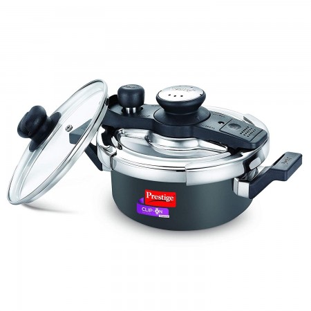 Prestige Svachh Clip-on Mini Hard Anodized 2 Litre Pressure Cooker