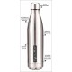 Signoraware Aace Stainless Steel Fridge Water Bottle - Cola, 1 Litre