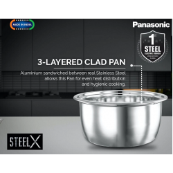 Panasonic Stainless Steel Electric Rice Cooker SR WA18H SUS