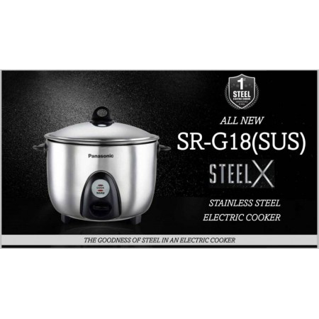 Panasonic Stainless Steel Electric Rice Cooker SR-G18 SUS