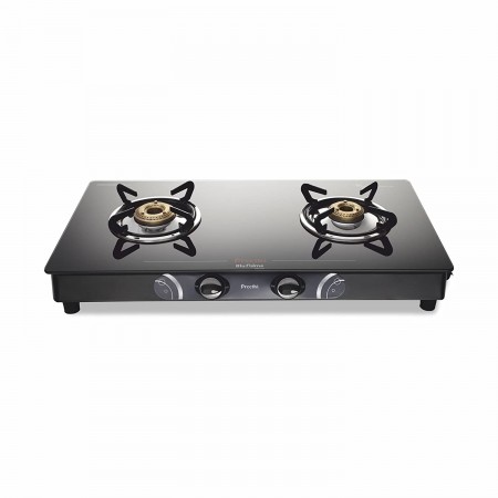 Preethi Blu Flame Gleam Glass Top 2-Burner Gas Stove