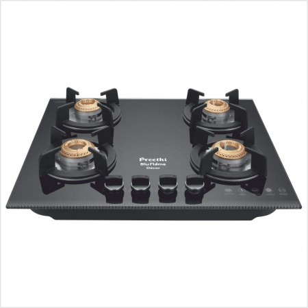 Preethi - CHS 002 Decor Hobs 4 Burner Auto Ignition Cooktop