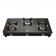 Preethi Valentino Glass Top 3 Burner Gas Stove