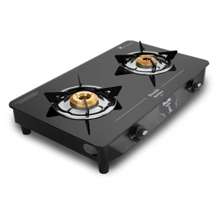 Preethi - GTS123 Zeal Glass Top 2 Burner Gas Stove Preethi - GTS123 Zeal Glass Top 2 Burner Gas Stove