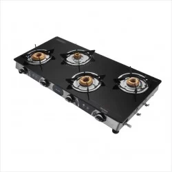 Preethi Blu-flame Stainless Steel Jumbo Max Glass Top Gas Stove with 4 Burner