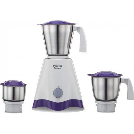 Preethi Crown MG-205 500-Watt Mixer Grinder (White/Purple)