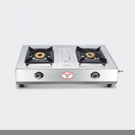 Preethi Gas Stove Stainless Steel Elda 2 Burner