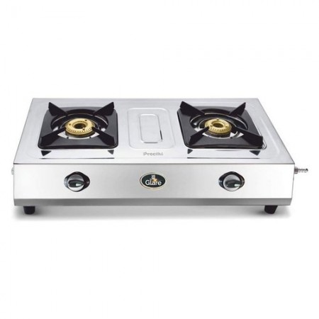 Preethi Glare Stainless Steel Gas Stove 2 Burner