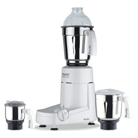 Preethi Popular MG 142 750-Watt Mixer Grinder with 3 Jars (White)