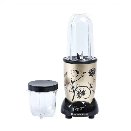 Wonderchef Nutri blend 400W 22000 RPM Mixer Grinder Champagne Blender SS Blade 2 unbreakable Jars 2 Years warranty Wonderchef Nutri blend 400W 22000 RPM Mixer Grinder Champagne Blender SS Blade 2 unbreakable Jars 2 Years warranty