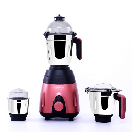 Wonderchef Vietri Mixer Grinder 750W with 3 Thick Steel Jars