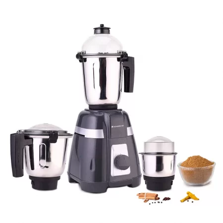 WONDERCHEF Regalia Mixer Grinder 750W, 230V~50Hz, 3 Stainless Steel Jars, Black, 5 Years Warranty WONDERCHEF Regalia Mixer Grinder 750W, 230V~50Hz, 3 Stainless Steel Jars, Black, 5 Years Warranty