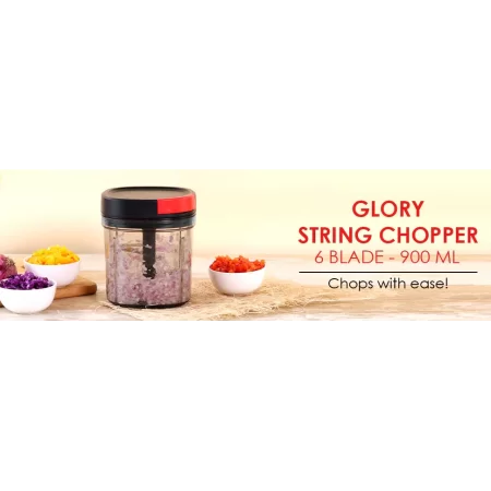 Glory String Vegetable Chopper with 6 Sharp SS Blade, Anti Slip